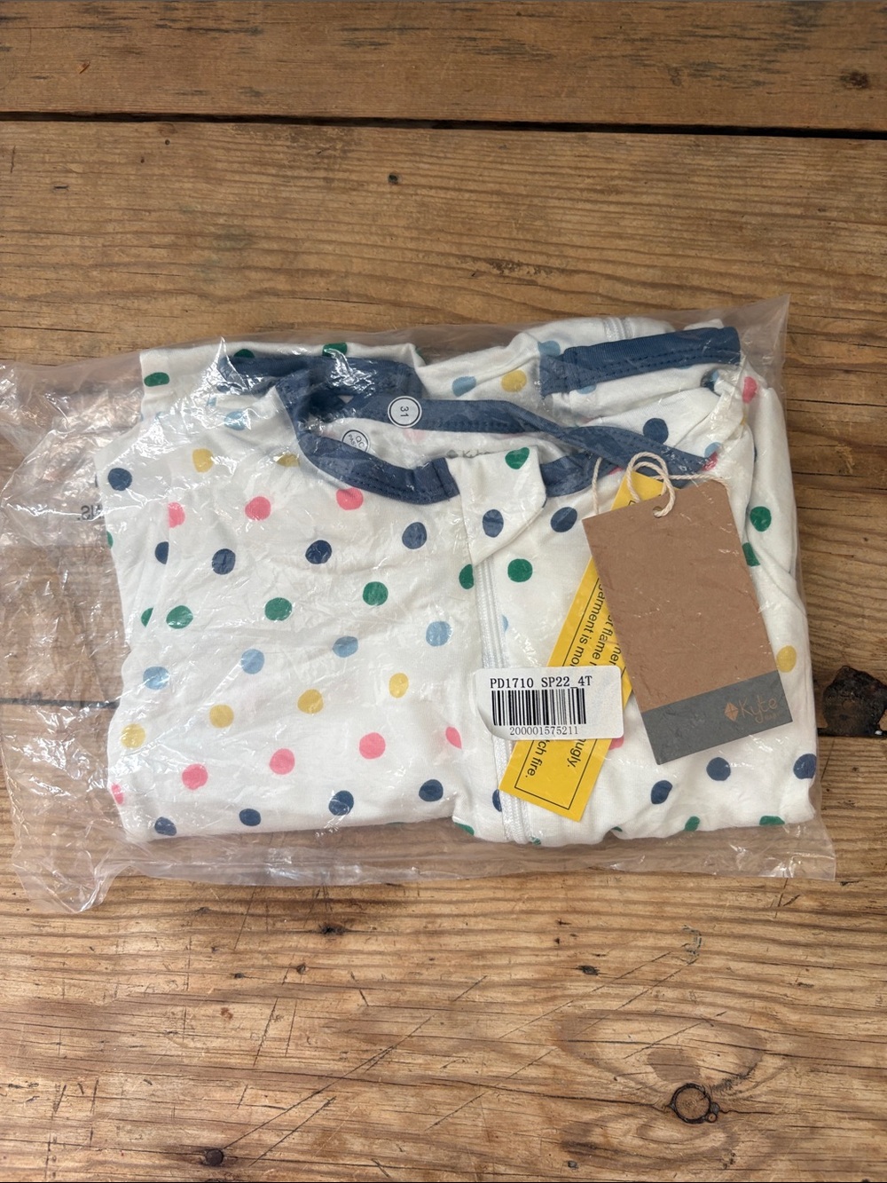 NIB Kyte Polka Dot Bamboo Romper size 4T